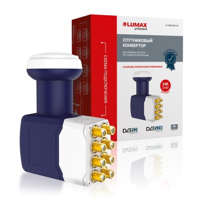 Конвертер круговой поляризации Lumax LU-40ODCIR, 8 выходов
